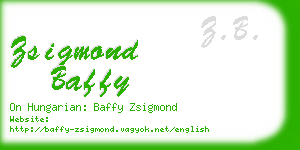 zsigmond baffy business card